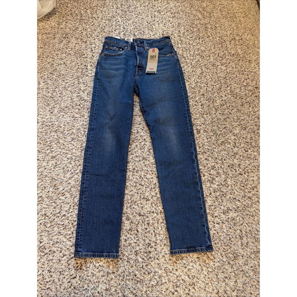 Levi's Premium Women 501 '90s New Straight Leg Button Fly Jeans 26x30  Blue